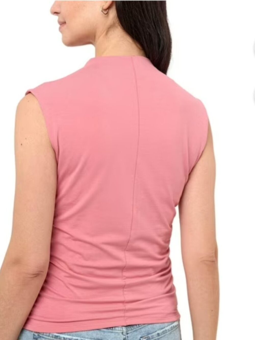 RM Rebecca Minkoff Women's Mock Neck Tank Top Size XL Pink - Picture 3 of 6